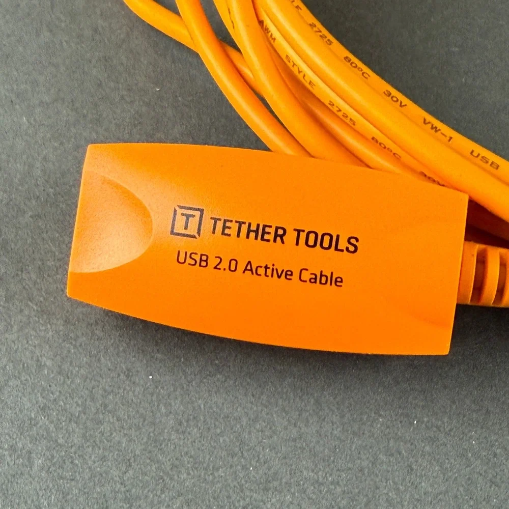Tether‎ Tools TetherPro USB 2.0 Active Extension Cable Orange Excellent 16ft